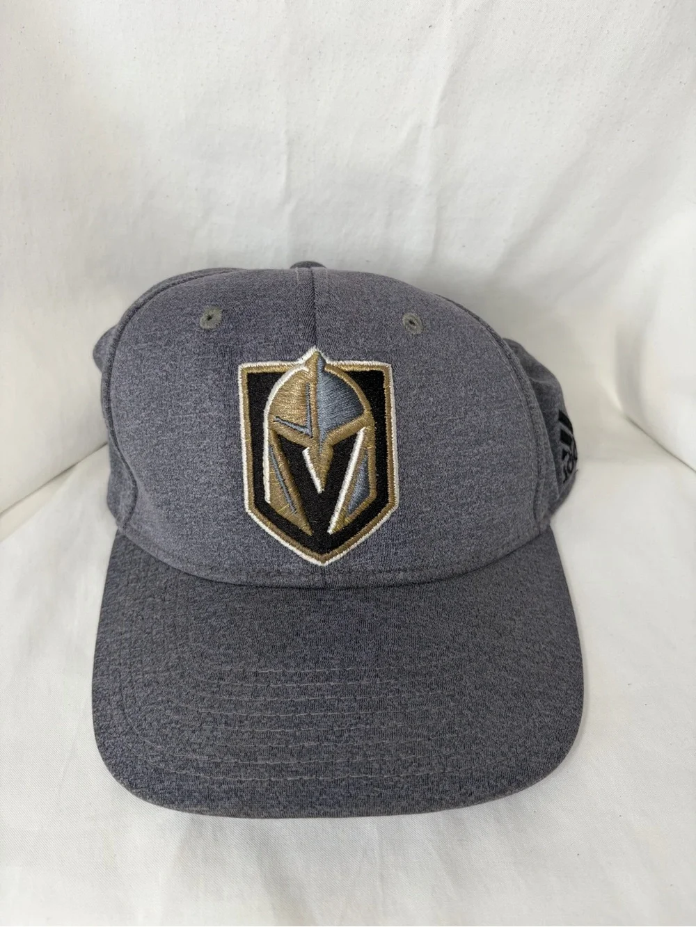 adidas Gray Cap with Gold and Black Crest